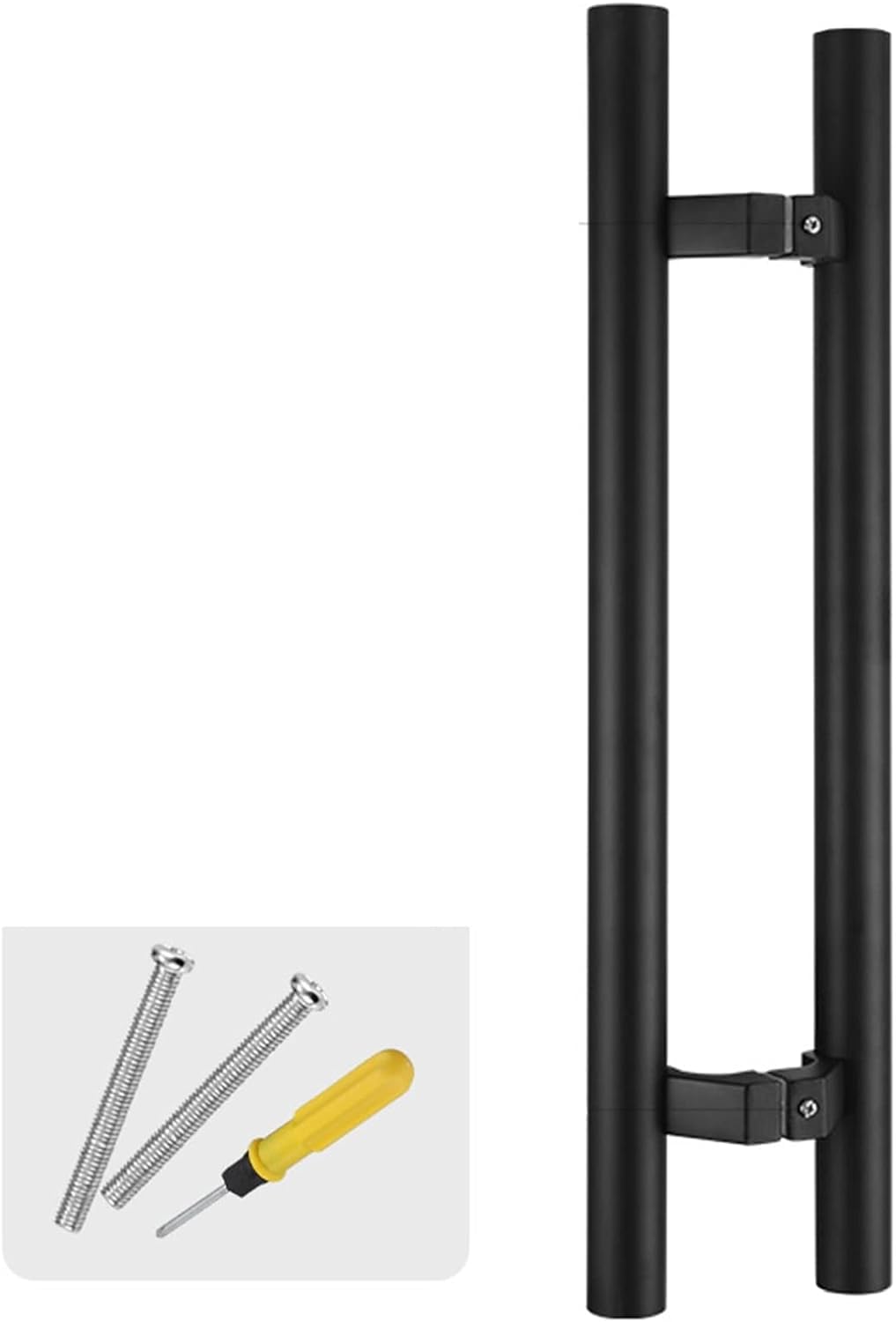 DFGHNBVC Stylish Pink Stainless Steel H Shape Sliding Barn Door Handle 120Cm/47Inch 80Cm Exterior Push/Pull Bar With Fittings,Black-120Cm/47Inch-80Cm