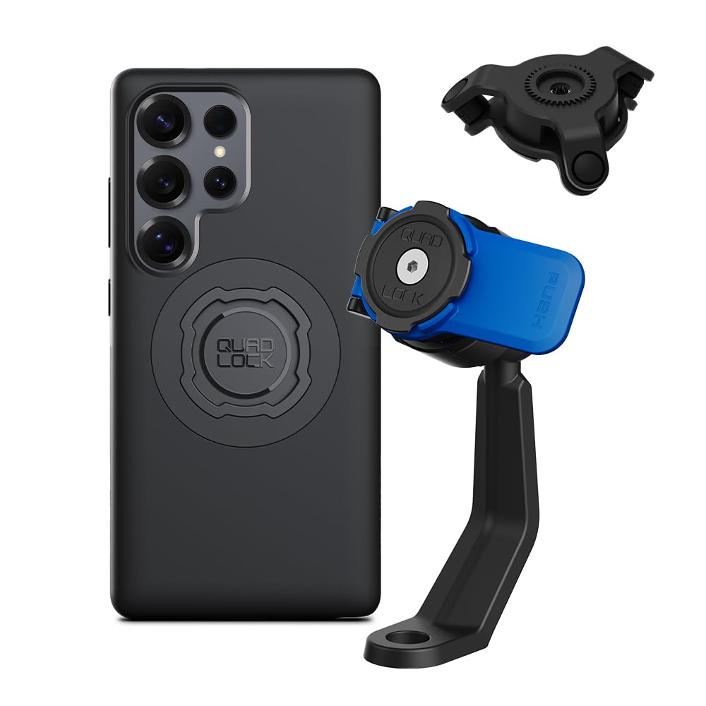 Quad Lock Mocowanie Uchwyt Lusterka Motocyklowy z Amortyzatorem Drgań i Galaxy S25 Ultra MAG Etui