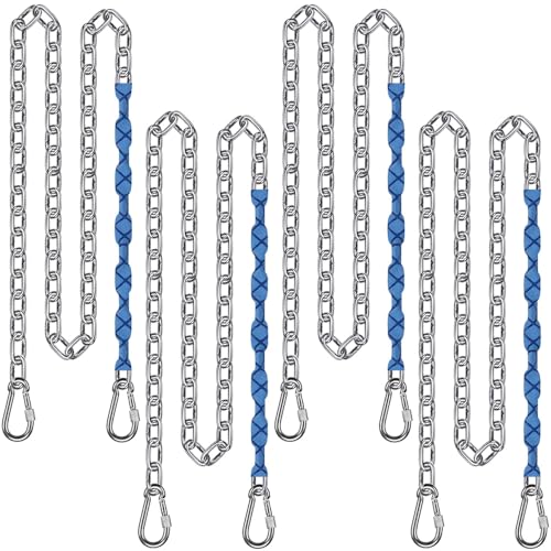 BeneLabel 4Pcs 85 Swing Chain Stainless Steel Hanging Chains with Quick Connect Hooks 1000 lbs Capacity Porch Swing Chains for Hammock Chairs Heavy Bags Hanging Chair Chains with Handle Grip Sleeve