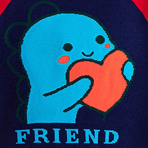 Children Cardigan Toddler Boys Girls Cartoon Love Little Dinosaur Print Sweater Long Sleeve Warm Knitted Tops3