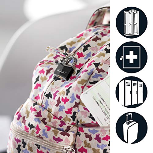 Master-Lock-9120EURTBLK-Pack-of-2-Key-Padlocks-in-Aluminium-with-Vinyl-Cover-Black-2-x-34-x-14-cm