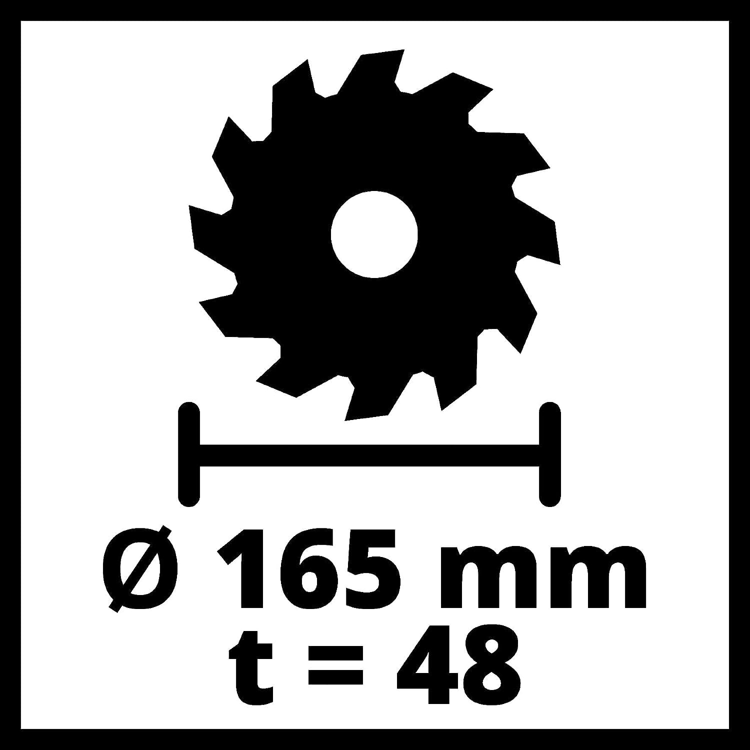 Einhell TE-PS 165 Sega circolare ad immersione (tensione 230 V, 1200 W, giri al min. 5200, lama Ø165 x Ø20, taglio max 56 mm)