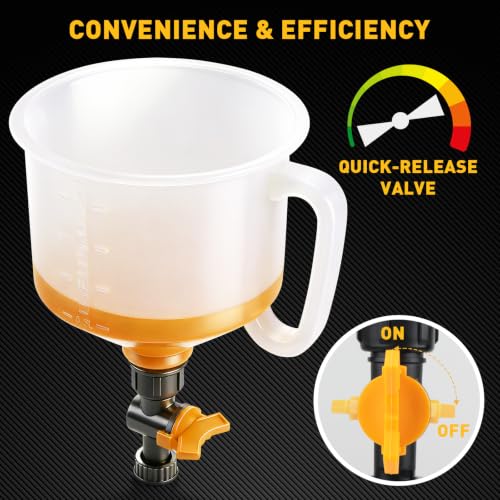 Image of 20-Piece No-Spill Coolant Funnel Kit, Cooling System Funnels Kits, Spill Proof Funnel Bleeder, Radiator Funnels Kit with Adapters, Extensions, Flexible Hose, Circular-Funnel, Towel for Automotive Use