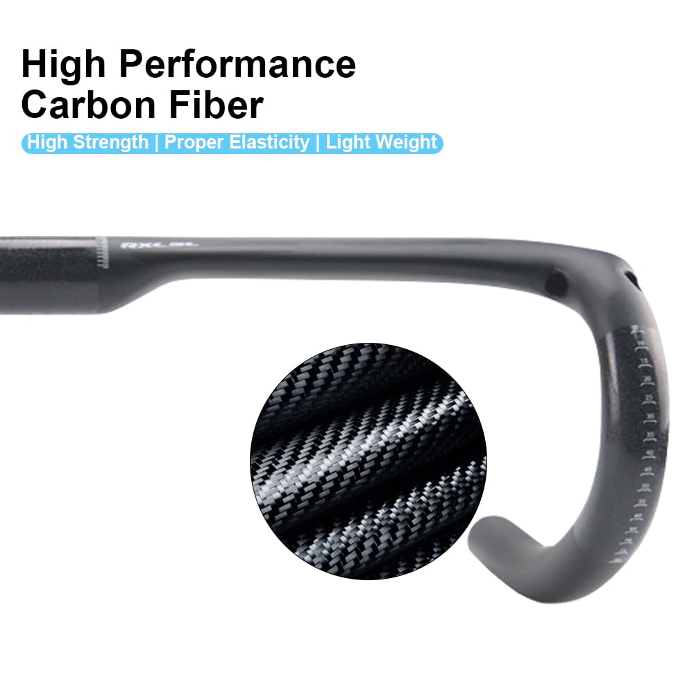 RXL SL Manubri Per Bici Da Corsa 31.8 Manubrio Carbonio Bici Corsa Instradamento Interno Manubrio Carbonio Strada UD Opaco 420mm