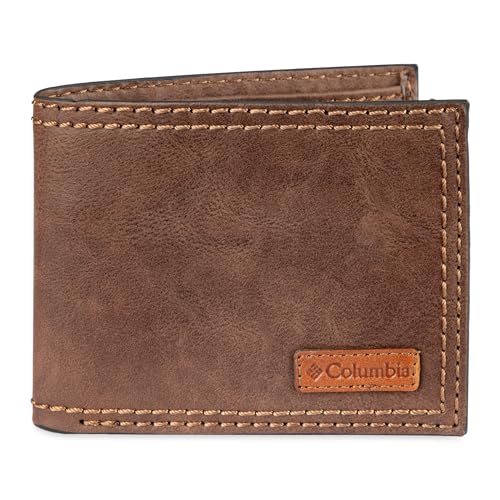 Columbia Men’s Everyday Bifold Wallet-Multiple Card Slots, Id Window