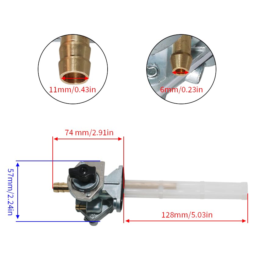 Gas Fuel Tank Switch Valve Petcock Replacement OEM：51023-1219 51023-1260, for Kawasaki ZR1100 ZRX1100 for Kawasaki ZR1100 ZRX1100-II, for Kawasaki ZR1200 ZRX1200R for Kawasaki ZX1100 GPZ1100