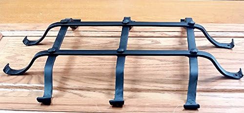 Speakeasy Grille, Standard Style, Window Grille, Forged Iron, Flared Legs (12 Inch x 16 Inch) 5 Bars