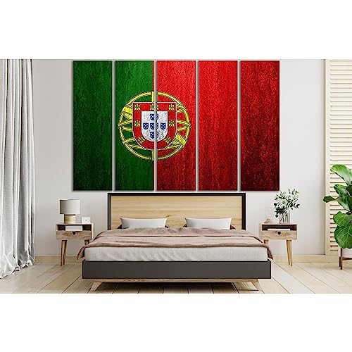 Cuadro de la bandera de Portugal en lienzo políptico de alta calidad ZELLART №SL1211