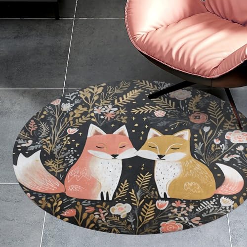 DJUETRUI Outdoor Mats for Front Door Mat Floor Mats Love Cartoon Fox Bath Mat Washable Area Rugs Heavy Duty Non Slip Doormat Welcome Mat for Front Back Door Bathroom Floor