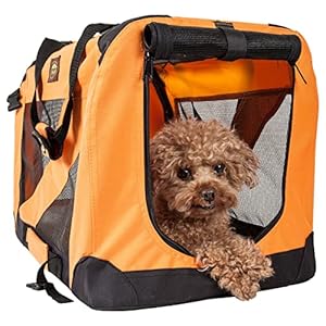 Pet Life Vista-View 360 Degree Zippered and Collapsible Soft Folding Dog Crate – Folding Travel Dog Kennel with Zippered Entrances Along The Pet Crate