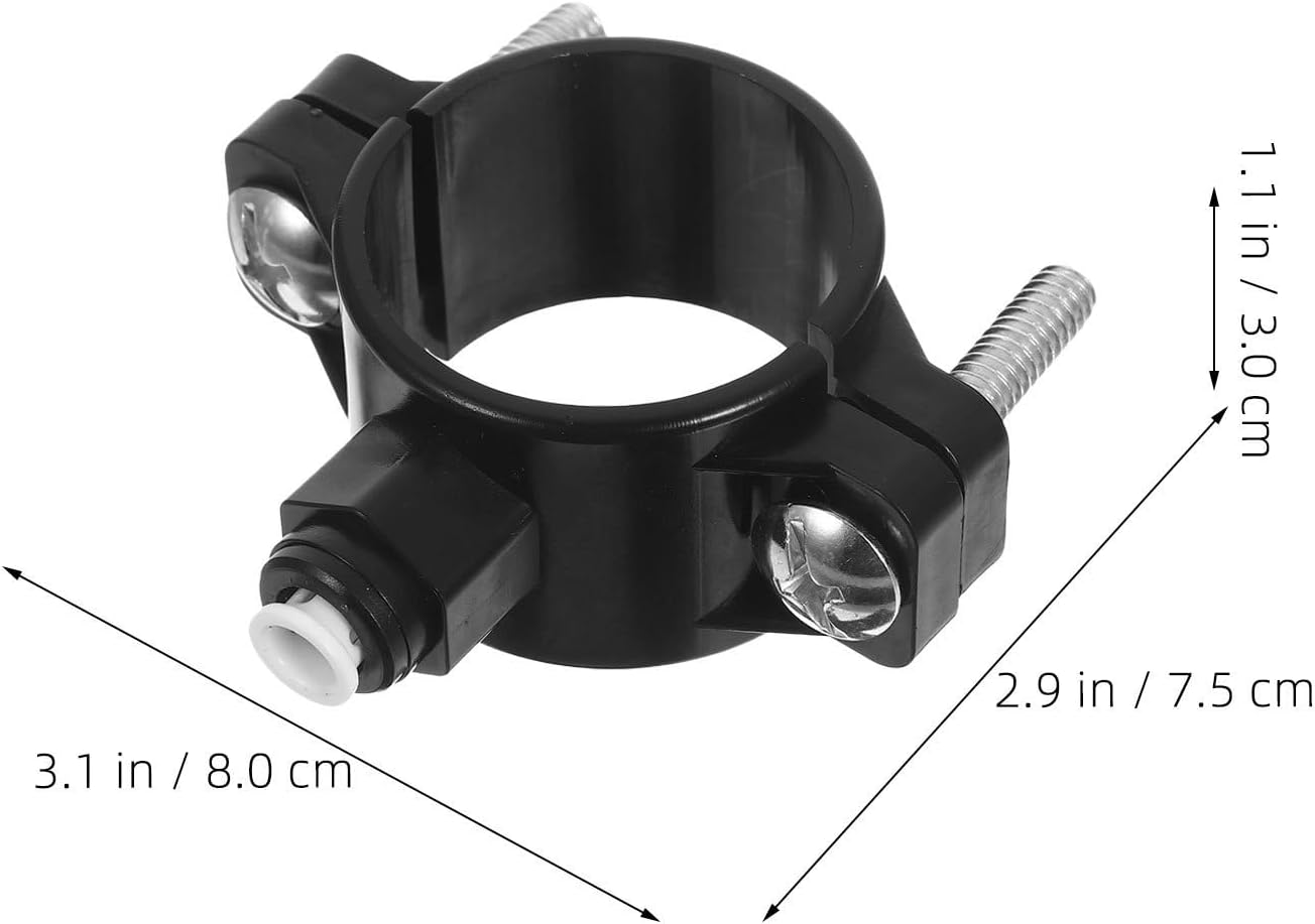 Generic 4pcs Ro Drain Saddle Valve Clips for Reverse Osmosis System, 1/4" Quick Connect Water Filter Connector with Stable and Secure Plastic and Metal Construction, Easy Installation