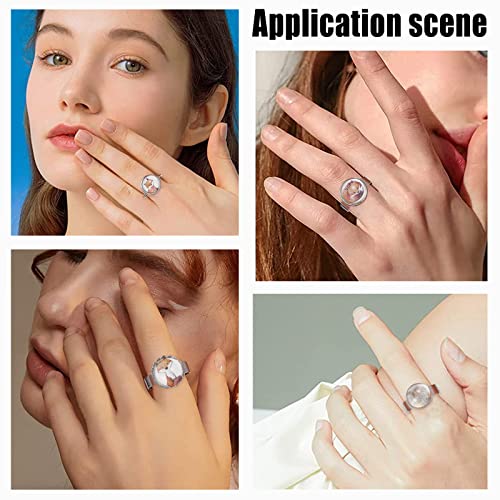 Anillos ajustables de acero inoxidable con base de 12mm para solucionar problemas de tallas en joyería 6