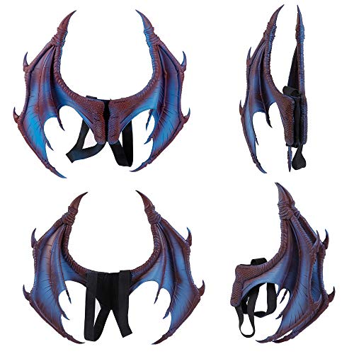 Ho.volta Children's Dragon Wing Costume Dinosaur Tail Mask Set Cosplay Kids Halloween Dragon Costume (Purple Set) #TOP2