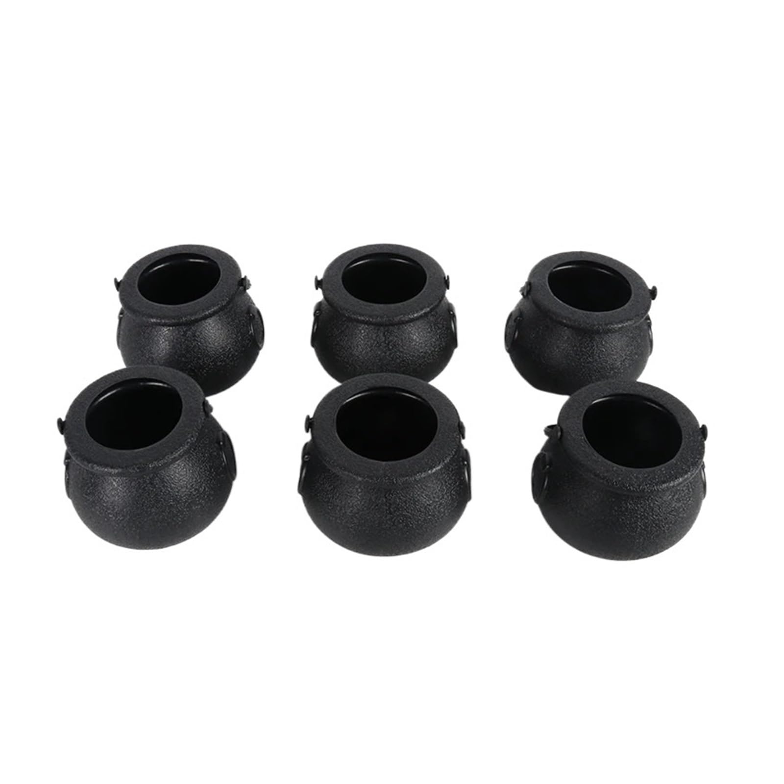 SZAJDSNMURB 6/12pcs Mini Black Candy Kettles Witch Cauldron Candy Buckets