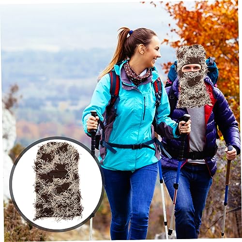 Gatuida Ski Mask Balaclava para Hombres y Mujeres, Gorro de Lana Knitted para Cara Completa, Antiviento y Cálido, Cubierta Facial para Clima Frío, para Actividades Al Aire Libre, Café miniatura 6