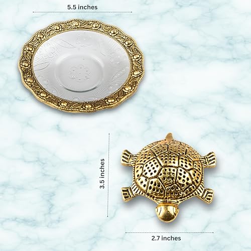 Estatua Tortuga Feng Shui sobre Plato de Vidrio miniatura 5