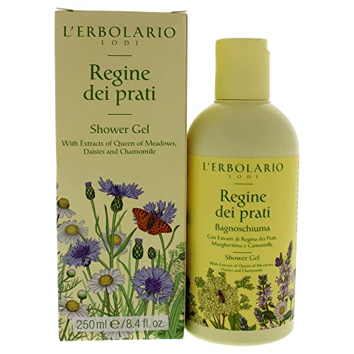 LErbolario Queen of the Meadows Shower Gel For Women 8.4 oz Shower Gel, White, 250 ml (Pack of 1)