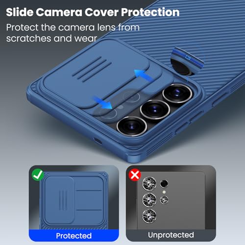 Image of Nillkin for Galaxy S25 Ultra Case,Slide Camera Cover,Slim,Stylish, Camera Protection,for Samsung Galaxy S25 Ultra 6.9 inch (Blue)