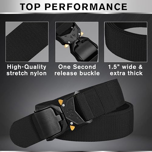 TECEUM Tactical Belt – Heavy-Duty & Quick Release – Military, Work, Rigger, Duty & Utility Belt for Men3