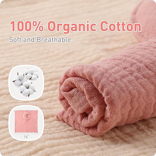 Image of Premium Soft Muslin Cotton Moon Loveys Soft & Breathable Newborn Security Blanket, Perfect Present for Baby Newborns, Toddlers Boy Girl, Gender Neutral. Fabric for Comfortable Sleep & Play
