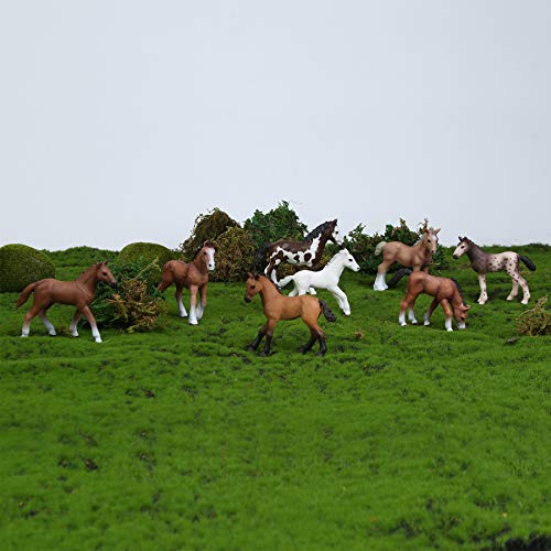 Uandme 8Pcs Horse Foal Toy Figures, Realistic Horse Pony Toy, Plastic Horse Figurines, Horse Animal Toys For Girls And Boys, Horse Club Cake Topper Party Decoration #TOP6