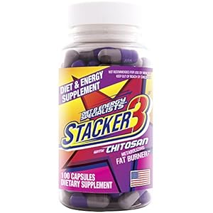 Stacker 3 Metabolizing Fat Burner with Chitosan, Capsules, 100Count Bottle