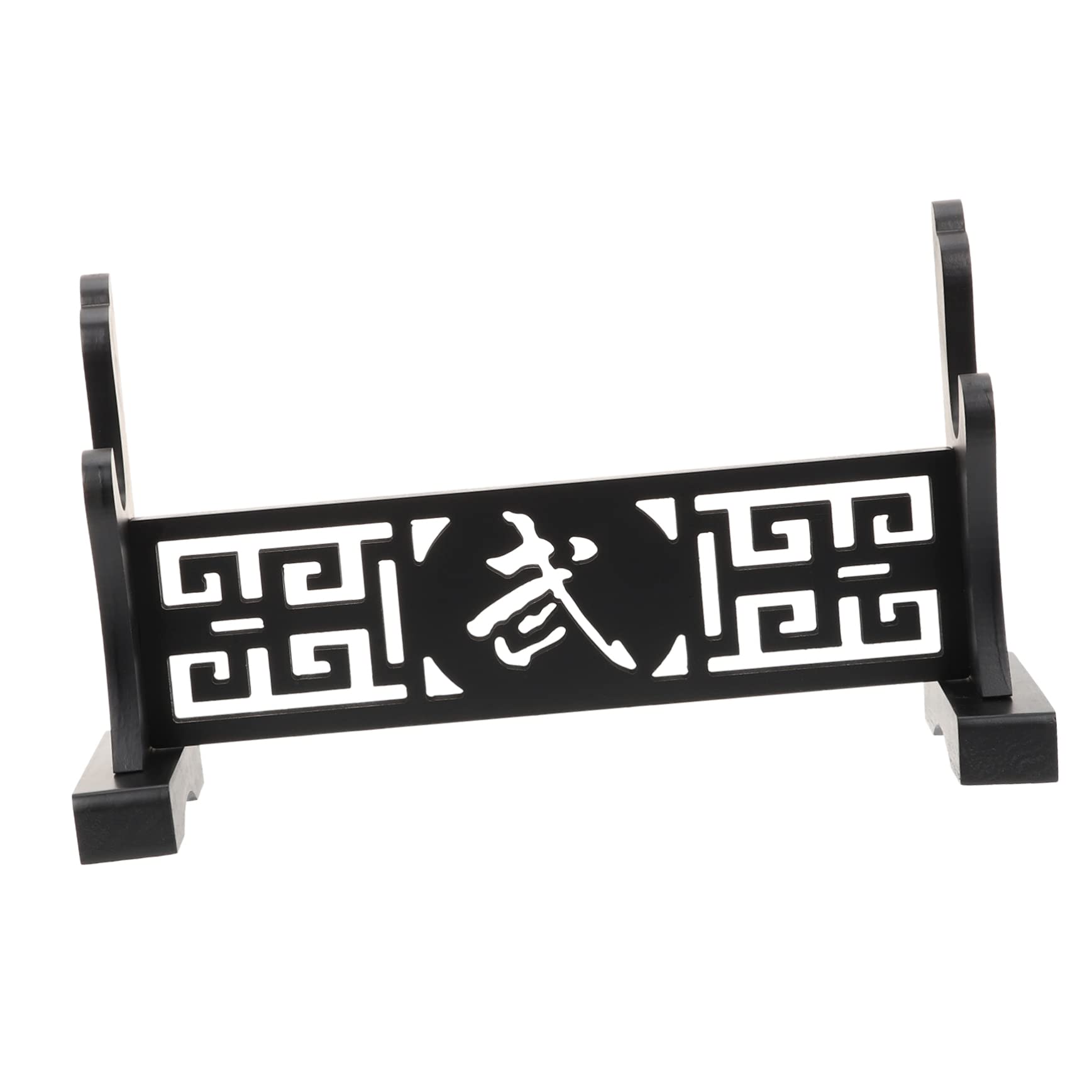 Mikikit Wooden Sword Display Stand Decorative Rack for Wand Holder Elegant Desktop Sword Holder for Home Decor Unique Design for Collectibles Space Saving Storage