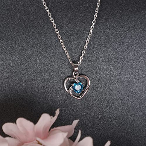 CLARA 925 Sterling Silver Heart Pendant Necklace | with or Without Chain | Valentine Gift for Women and Girls (Image - 2)