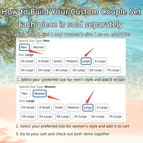 Image of Hawaii Matching Couple Outfits Husband and Wife Clothing Fashionable Mens Casual Shirts Hawaii Dress with Soft Fabric