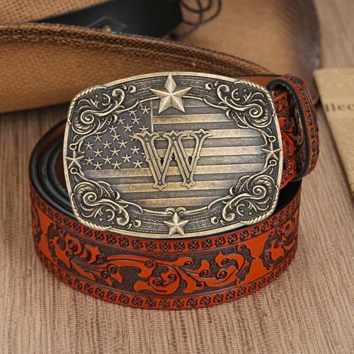 Image of Western Belt Buckle for Men Women Initial Letter A to Z Cowboy Belt Buckle Texas Buckle hebillas vaqueras para hombre