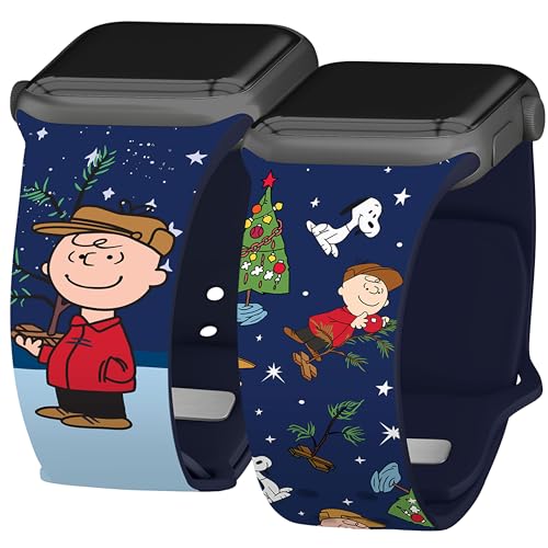 Peanuts Charlie Brown Christmas HD Watch Band Compatible with Apple Watch (38/40/41mm Short Charlie's Tree)