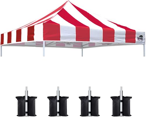 Miniatura 6 de Eurmax - Toldo desplegable de repuesto, armado rápido y simple, solo la cubierta superior, elige entre 30 colores, 4 bolsas con peso de regalo (10 x