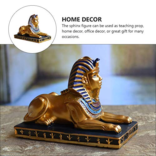 SEWACC Resin Egyptian Sphinx Ornament for Home Office Decor Vintage Desktop Sculpture Creative Festival Decoration for Weddings Birthdays Christmas - Image 4