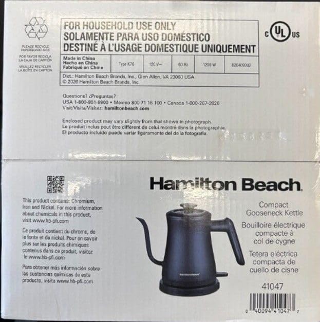 Hamilton Beach Compact 20 oz. / 0.6 Liter Gooseneck Electric Kettle - image 8