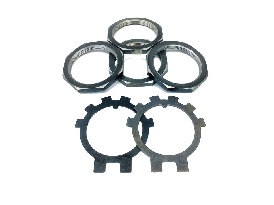 Rockwell 2.5 Ton Spindle Nut & Lock Tab Hub Kit | OEM-Style Replacement for M35 Military Truck Axles | Heavy-Duty Spindle Lock Nut Kit for Rockwell 2.5 Ton Axles
