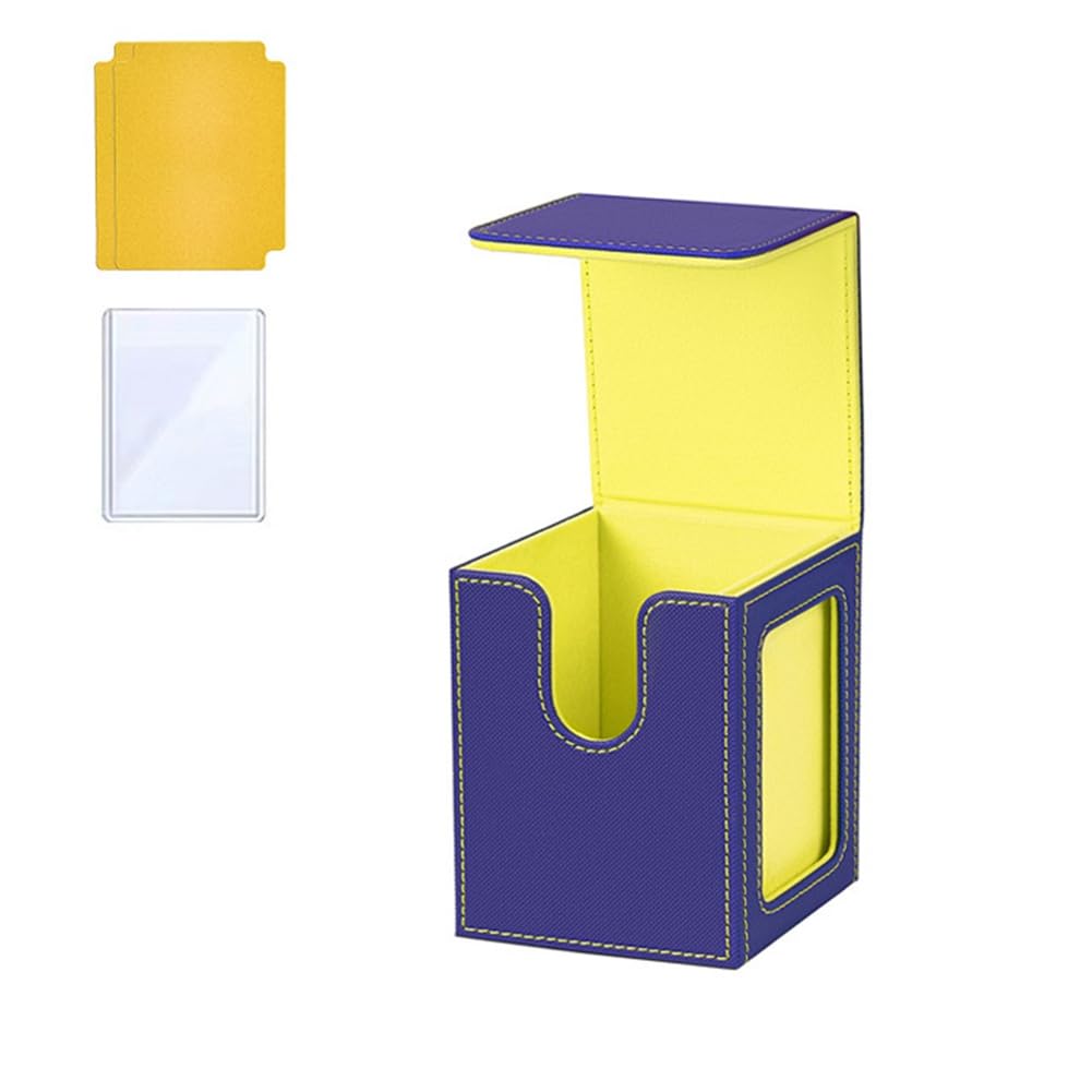 IJSDNVJNDX For Game Sports Trading Card Storage Box with Window, Deck Case with Removable Lid