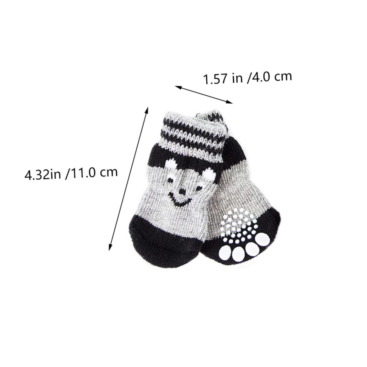 CIYODO 3Pairs Slip Dog Socks for Small Dogs Paw Protectors for Indoor Use for Puppy Comfort and Safety