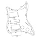 BQLZR Black White Zebra Color 3-ply HSH Electric Guitar Loaded Prewired Pickup Pickguard for Electric Guitar