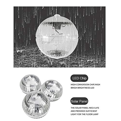 Ajcoflt Lâmpada solar de água flutuante para piscina com luz flutuante Lâmpada de decoração de jardi