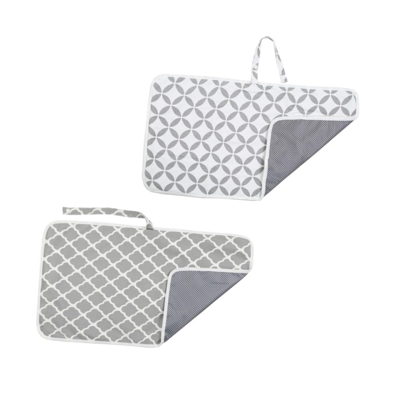 2 piezas Alfombrilla Cambiadora Niña Plegable Reutilizable y Portátil para Cambiar Pañales Material Seguro para Piel Sensible Diseño Compacto para Viajes y Exterior