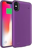 Forhouse Funda bater?a iPhone XS MAX Funda de Carga Protectora de Cargador Externo Recargable Ultra Delgado con indicador de Encendido LED para iPhone XS MAX (P?rpura) Forhouse Funda bater?a iPhone XS MAX Funda de Carga Protectora de Cargador Externo Recargable Ultra Delgado con indicador de Encendido LED para iPhone XS MAX (P?rpura)