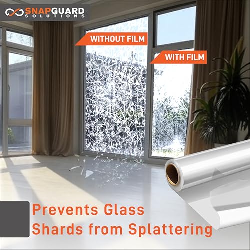 Película de seguridad transparente para ventanas 8 mil Snapguard miniatura 2
