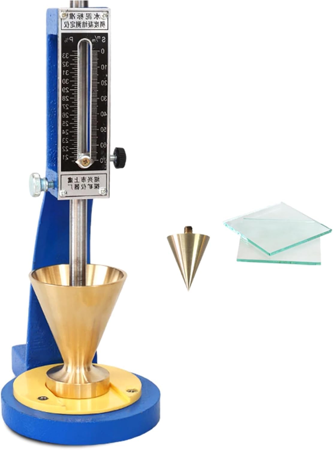 Appareil de mesure de la consistance et du temps de prise du ciment Vicat avec cône dessai 43°36′±2′ usage en laboratoire, appareil de mesure de la consistance et du temps de prise du ciment
