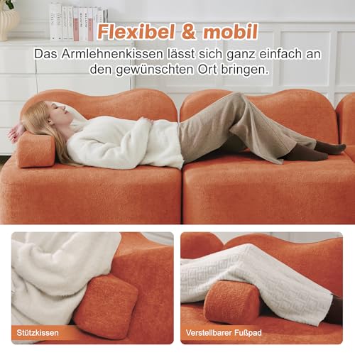 Sofá modular de 3 plazas con asiento profundo Boneless para acabar con dolores de espalda 7