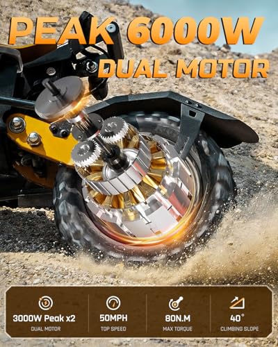 M YUME Electric Scooter (Standard Battery) - 6000W Motor, 50 MPH Top Speed, 60 Mile Range - Image 3
