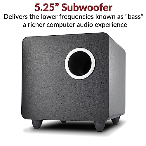Cyber Acoustics CA-3610 2.1 Multimedia Speaker System with Subwoofer, Perfect Computer Speakers for PC or Mac, Great for Music, Movies, and Gaming - Image 5