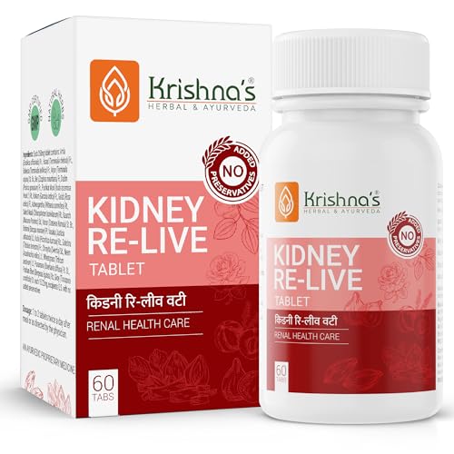 Image of Krishna's Kidney-Re Live Tablets - Advanced Kidney & Urinary Health Support Formula, 60 Tablets (Pack of 1)