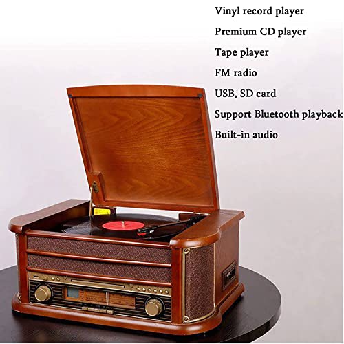 HYQNG Tourne-Disque rétro Vintage en Bois, Platine Vinyle nostalgique pour Disque Vinyle avec Bluetooth, Vinyle 3… - Les Beatles, Paul McCartney, John Lennon, RIngo Starr, George Harrison HYQNG Tourne-Disque rétro Vintage en Bois, Platine Vinyle nostalgique pour Disque Vinyle avec Bluetooth, Vinyle 3… – Image 5