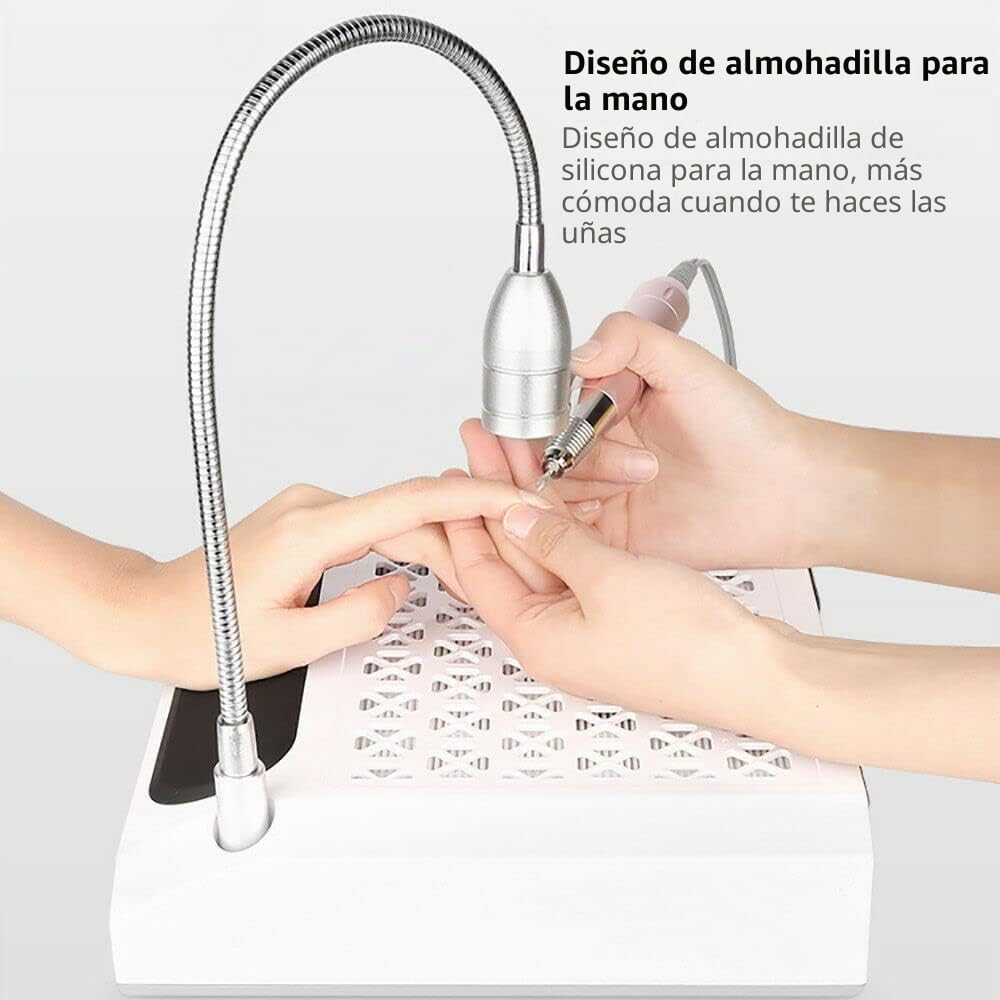 Juego de aspiradora para manicura 4 en 1, fresadora de uñas, lámpara LED, máquina de uñas, aspiradora de uñas, 30000 rpm