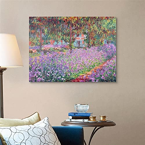 Arte en lienzo Claude Monet El jardín del artista en Giverny Arte en lienzo Pintura Obra de arte Imagen Decoración de pared moderna Decoración para el hogar 40x60cmx1pcs Sin marco